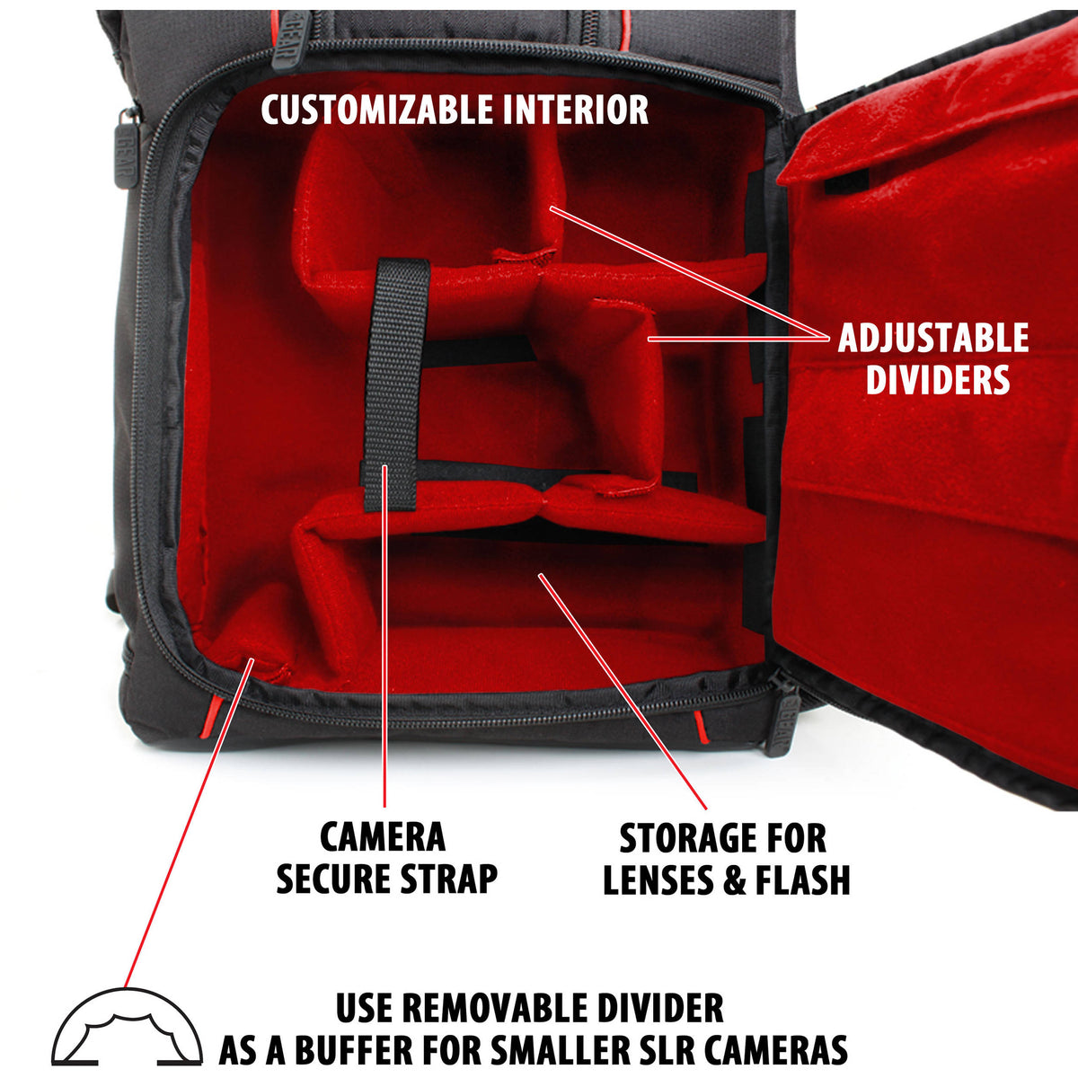 Mochila USA GEAR S17 (Rojo) - detalle
