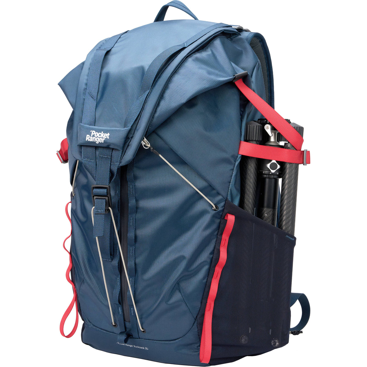 Mochila VSGO Pocket Ranger con inserto para cámara (35L, Azul Marino) - vista lateral