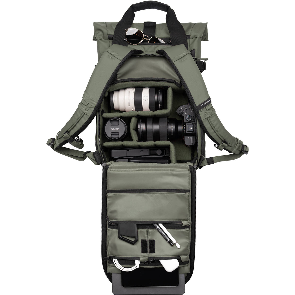 Mochila WANDRD PRVKE 15 Photo Bundle (Wasatch Verde, 15L) - vista frontal