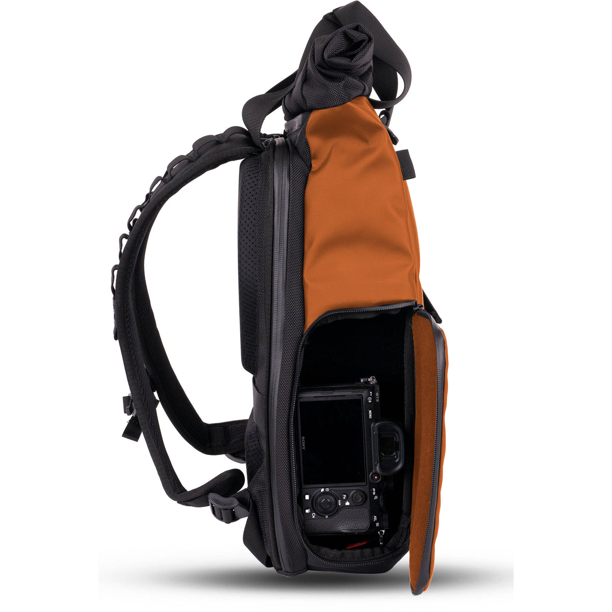 Mochila WANDRD PRVKE Lite V3 (Sedona Naranja, 15L) - vista lateral