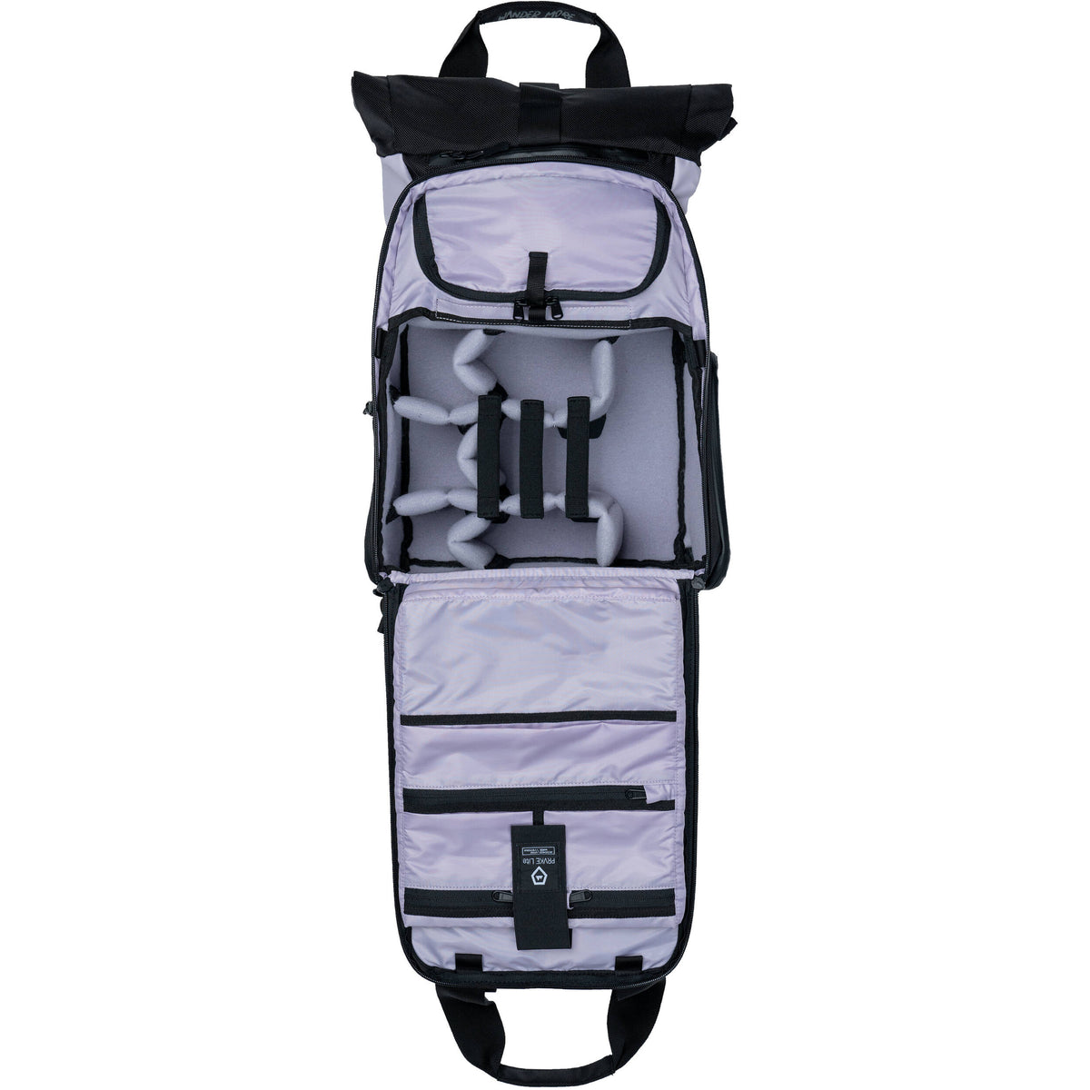 Mochila WANDRD PRVKE Lite V3 (Violeta Uyuni, 15L) - vista trasera