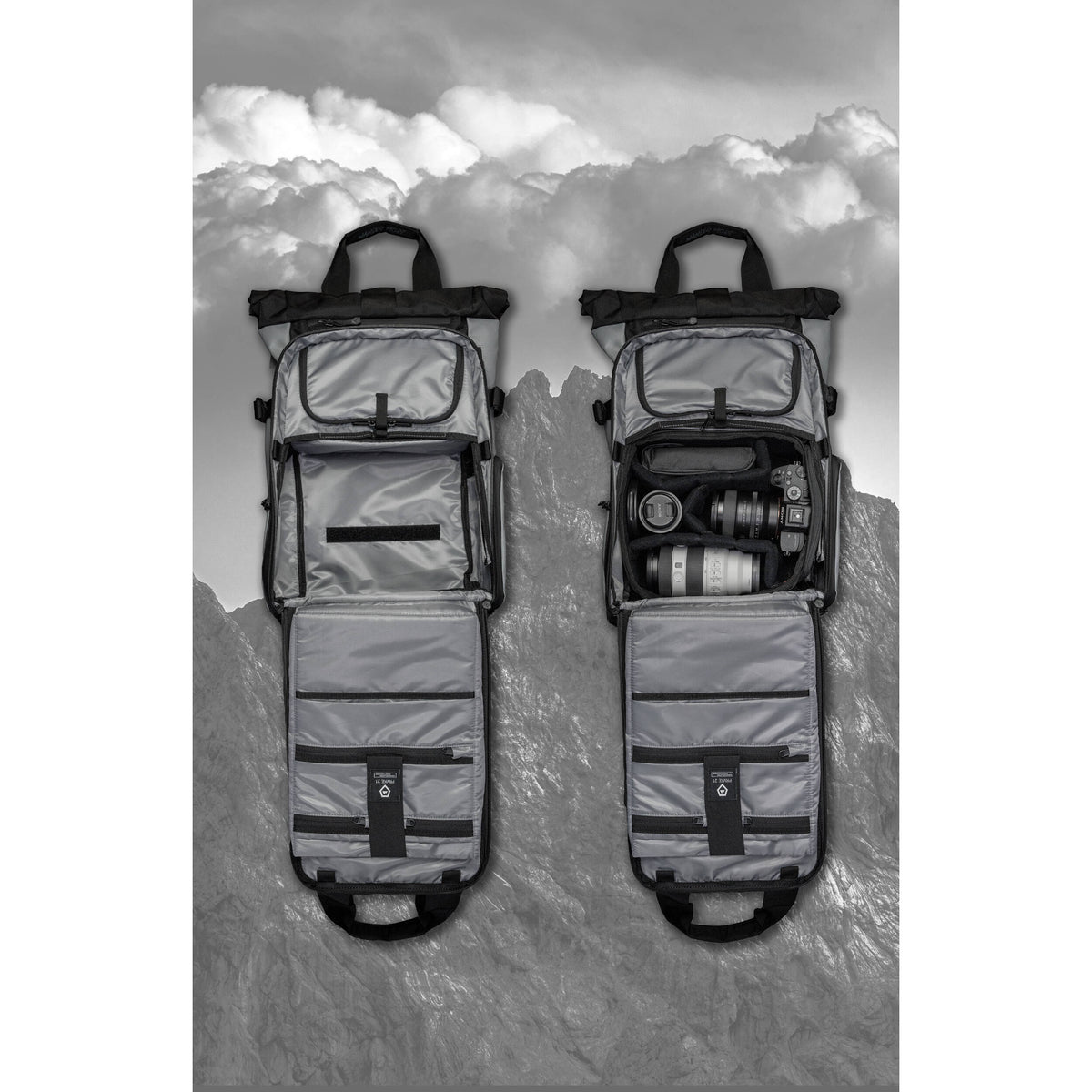 Mochila WANDRD PRVKE V3 con Photo Bundle (Gris Makalu, 31L) - contenido de la caja