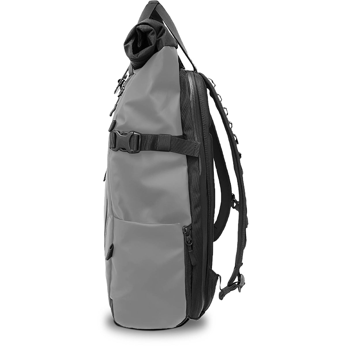 Mochila WANDRD PRVKE V3 con Photo Bundle (Makalu Gris, 21L) - puertos y conexiones