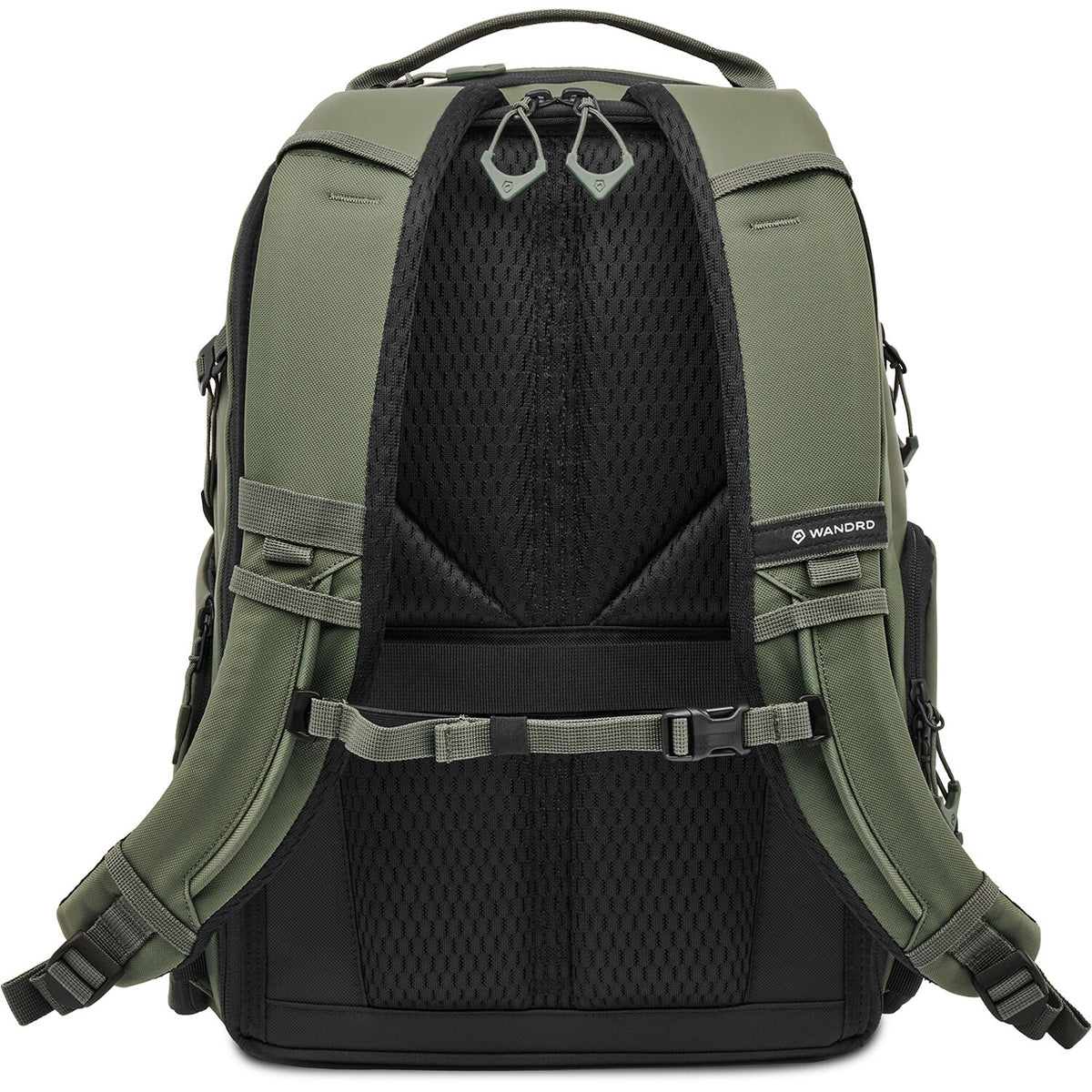 Mochila WANDRD PRVKE Zip Photo Bundle (Wasatch Verde, 21L) - vista trasera