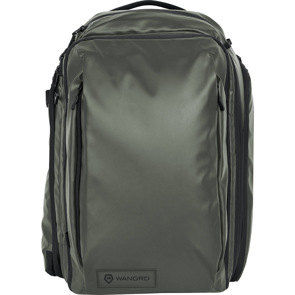 Mochila WANDRD Transit Travel con Essential Plus cubo para cámara (Wasatch Verde, 45L) - vista frontal