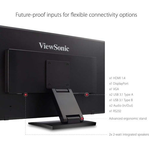 Monitor de pantalla táctil LCD ViewSonic TD2760 - 27" Clase - 16:9 - 6ms - 68.6cm (27") Viewable - Projected C - imagen 9
