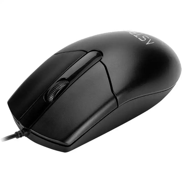 Mouse Astra GM124BK negro - vista en perspectiva