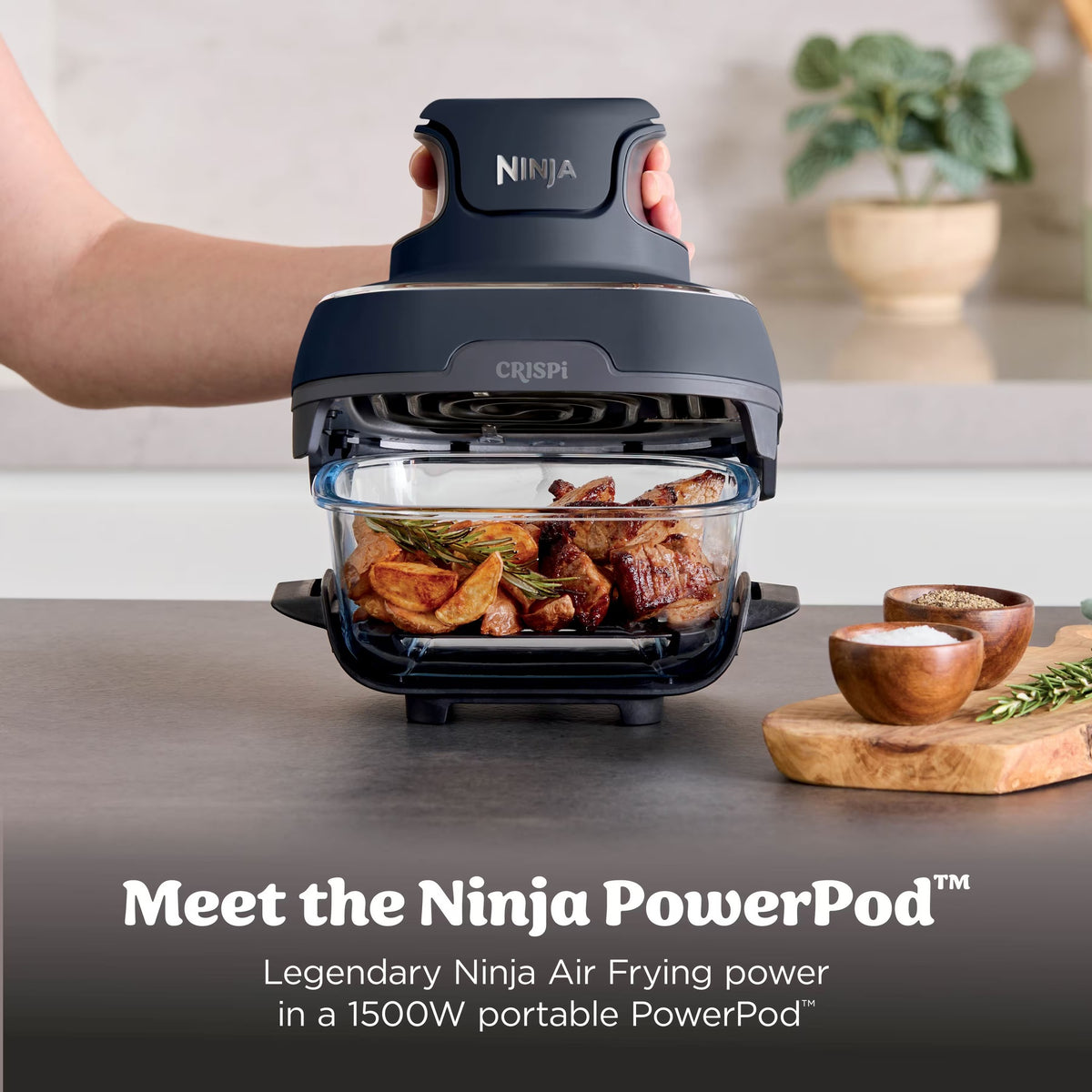 Freidora de aire de vidrio Ninja Crispi FN101GY — imagen 3