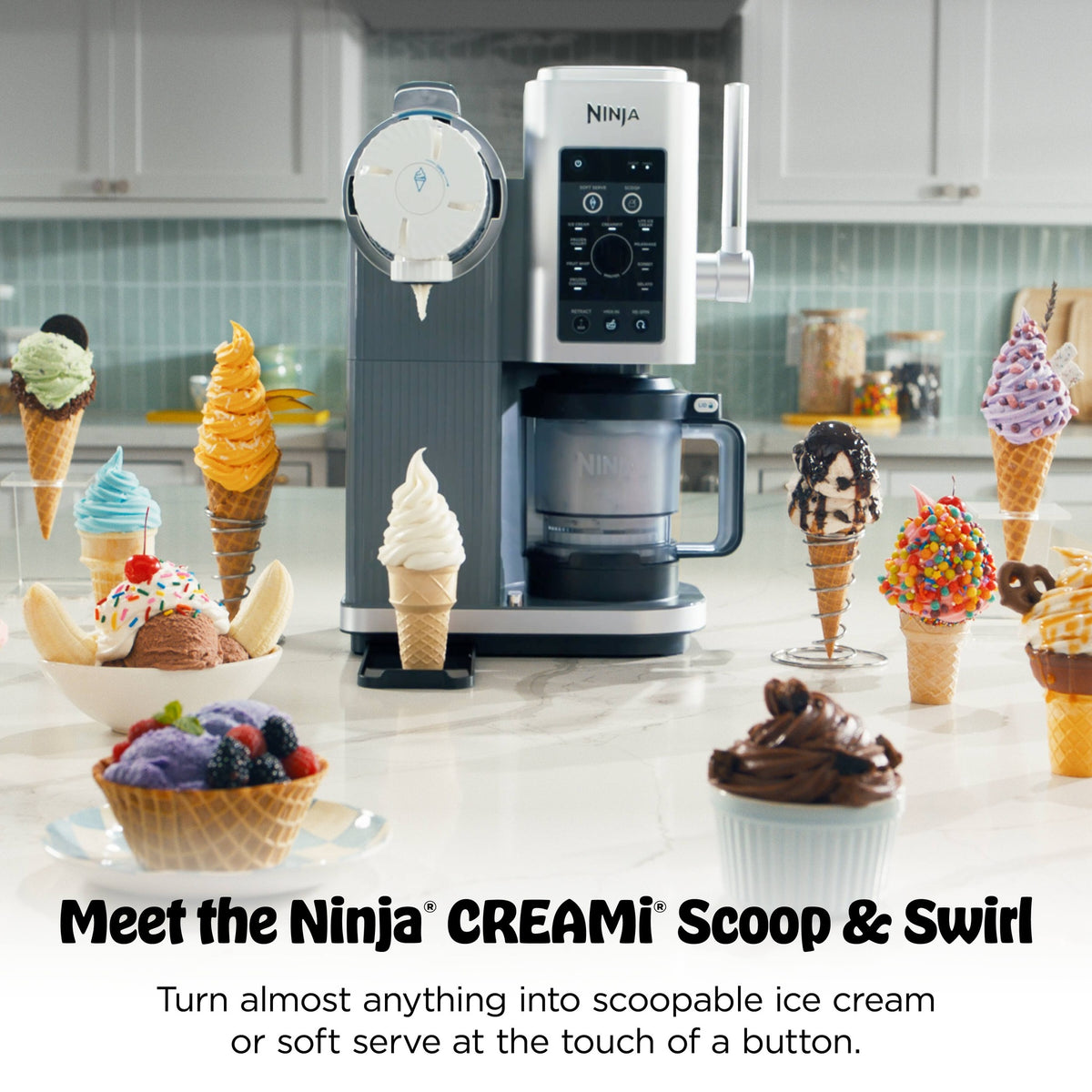 Máquina de helado Ninja CREAMi Scoop & Swirl NC701 — imagen 3