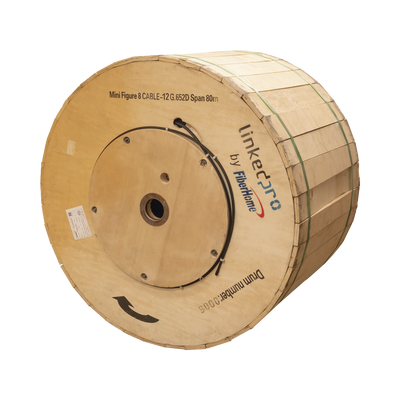 Carrete de 4 km de Fibra Óptica Linkedpro By Fiberhome OC-FIG8-12C/4KM Monomodo 12 hilos