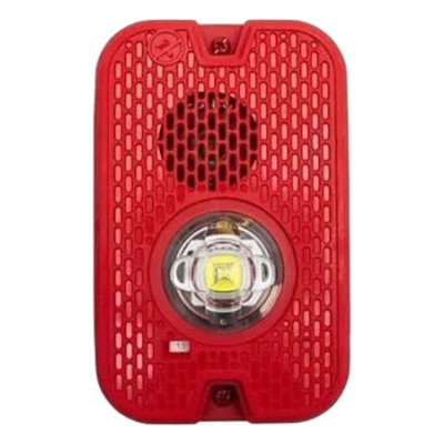 Sirena con Lámpara LED Estroboscópica para Exterior System Sensor P2GRKLED 2 hilos Rojo