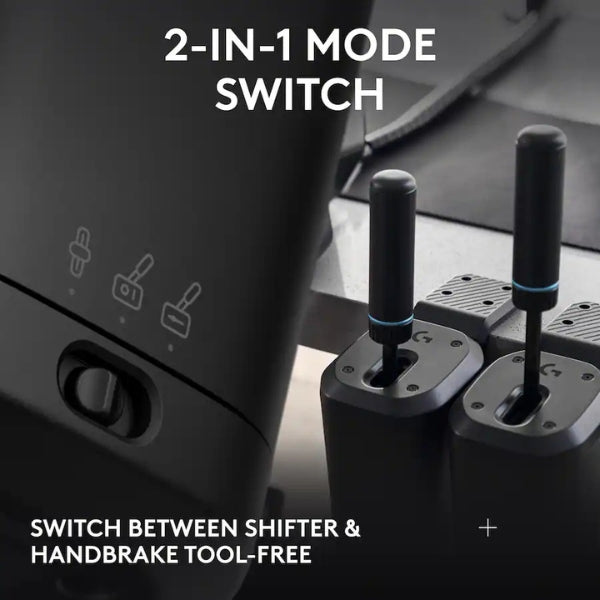 palanca-de-cambios-y-freno-de-mano-logitech-rs-shifter-&-handbrake-para-playstation-y-xbox-negro