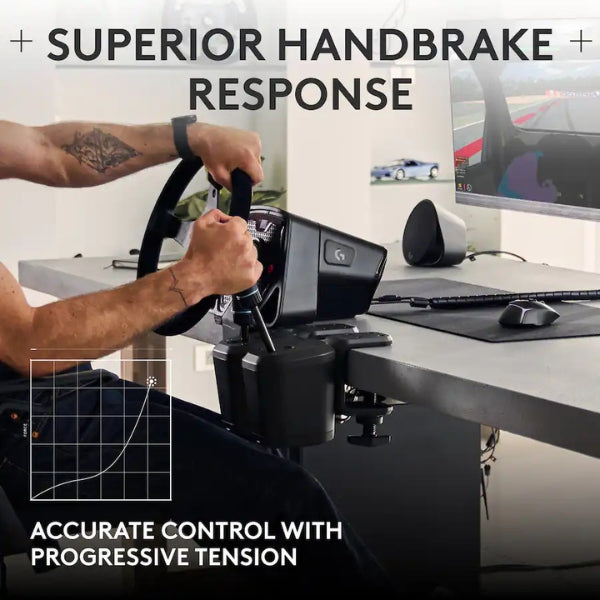palanca-de-cambios-y-freno-de-mano-logitech-rs-shifter-&-handbrake-para-playstation-y-xbox-negro