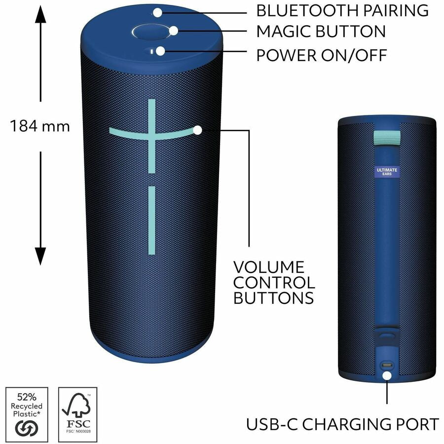 Parlantes Ultimate Ears BOOM 4 Waterproof Super-Portable Bluetooth Speaker - vista 7