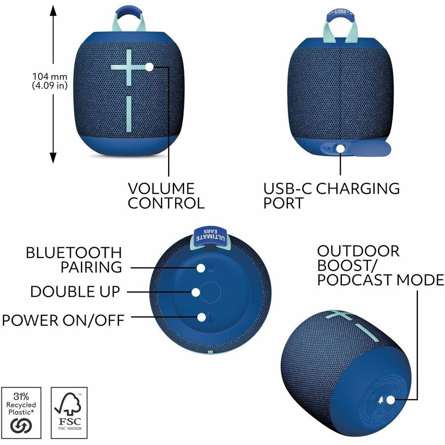 Parlantes Ultimate Ears WONDERBOOM 4 Waterproof Ultraportable Bluetooth Speaker - vista 6
