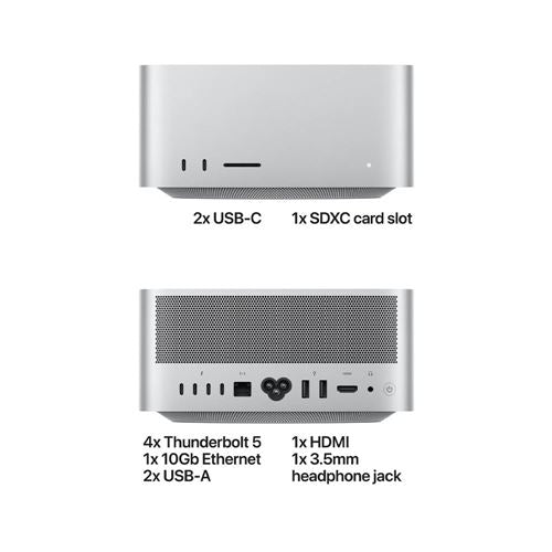 PC de Escritorio Apple Mac Studio MHL64LL/A (Mid 2026) — vista posterior