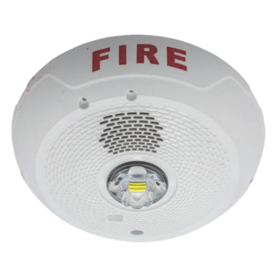 Sirena con Lámpara LED Estroboscópica System Sensor PC2WLED 2 hilos Blanco