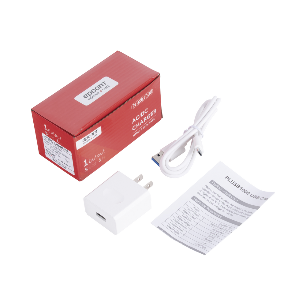 Cargador Micro-USB Profesional Epcom Powerline PLUSB1000V 1 puerto