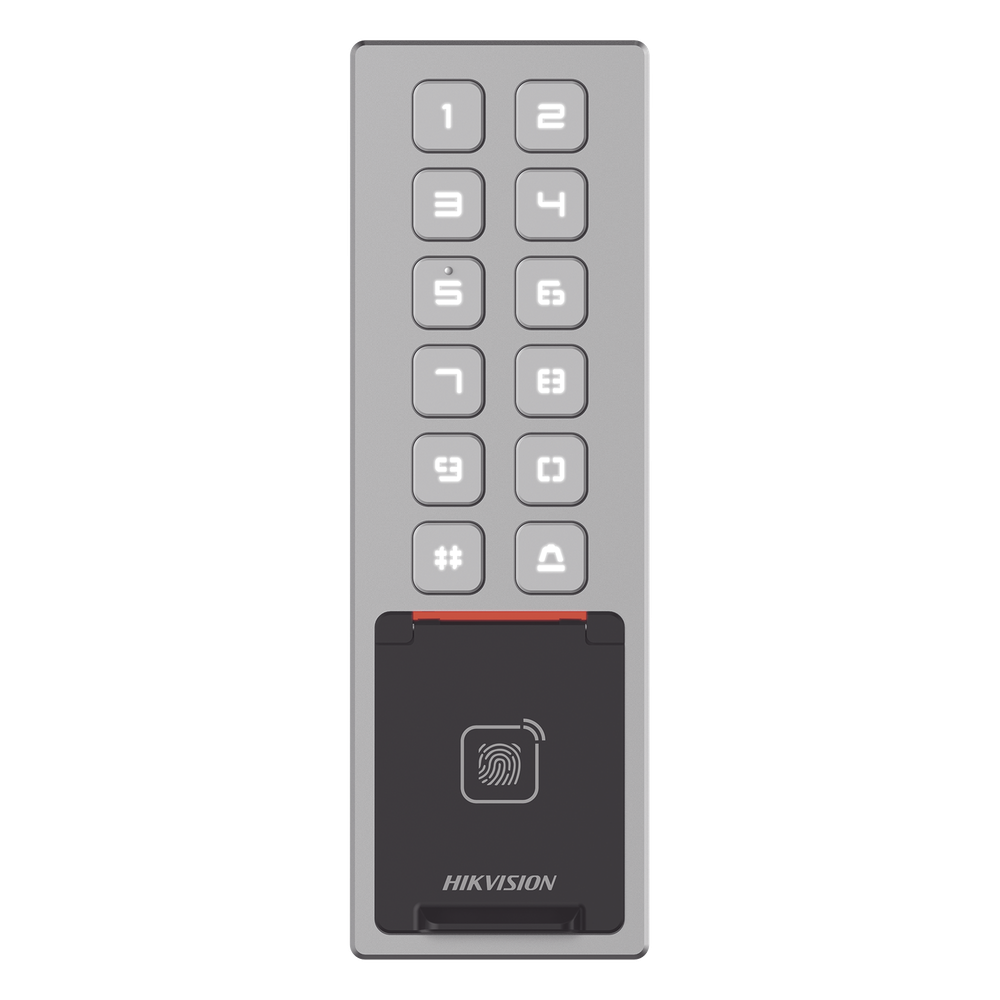Control de Acceso Hikvision - Teclado Exterior WiFi Antivandálico IP65 & IK08 - Administrable en la Nube - DS-K1T805MBFW