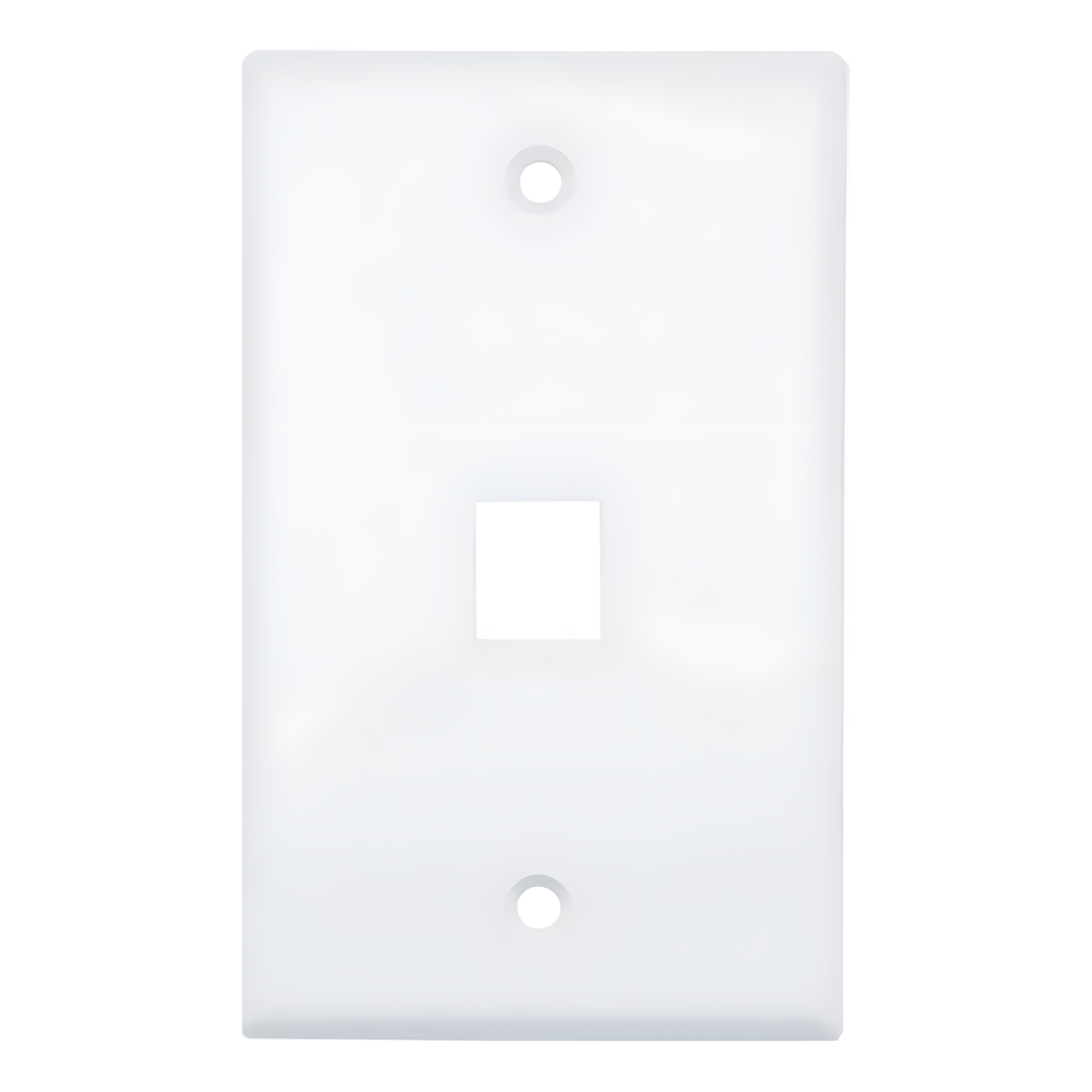 Cableado Estructurado Hikvision - Placa Pared (Face Plate - 1 Puerto - Color Blanco - Caja con 20 Piezas - DS-1FPA1-A
