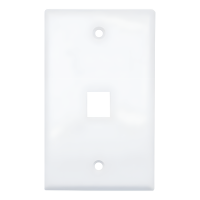Cableado Estructurado Hikvision - Placa Pared (Face Plate - 1 Puerto - Color Blanco - Caja con 20 Piezas - DS-1FPA1-A