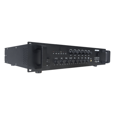 Micrófono Hikvision - Amplificador de Audio - 6 Canales - 120W - Conexión Bluetooth - DS-QAE0A120G1-VB6/110