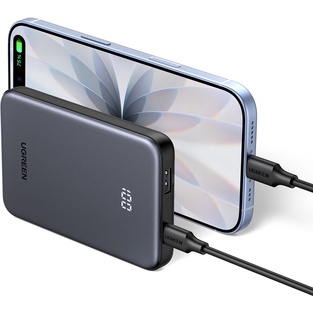Power Bank UGREEN 10.000mAh USB-C 20W y USB-A 22,5W - vista frontal
