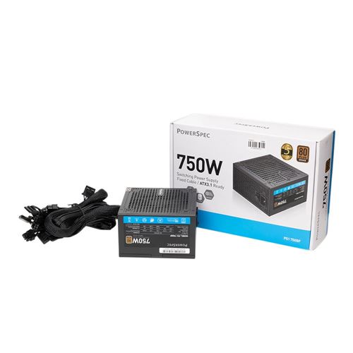 Fuente de Poder PowerSpec 750W 80 Plus Bronze ATX No Modular ATX 3.1