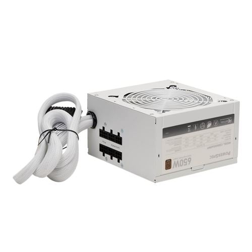 Fuente de Poder PowerSpec CW 650W 80 Plus Bronze ATX Semi Modular Blanca