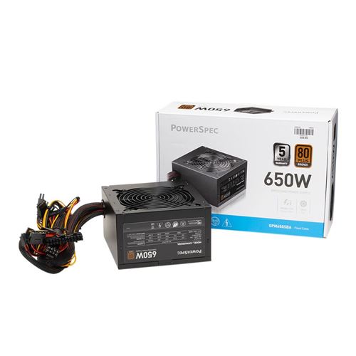 Fuente de Poder PowerSpec CW 650W 80 Plus Bronze ATX No Modular
