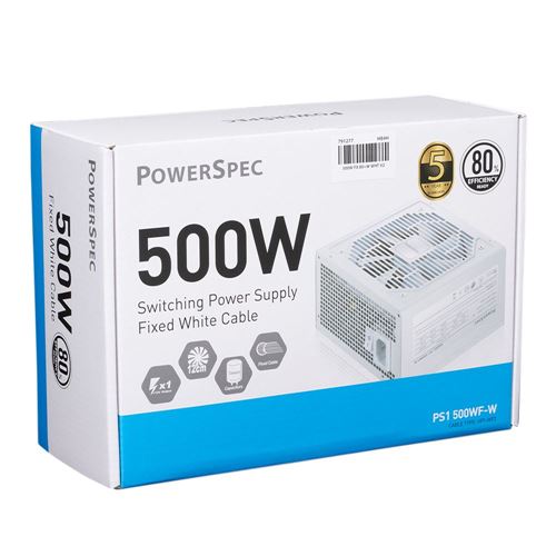 Fuente de Poder PowerSpec FX V2 500W ATX No Modular Blanca