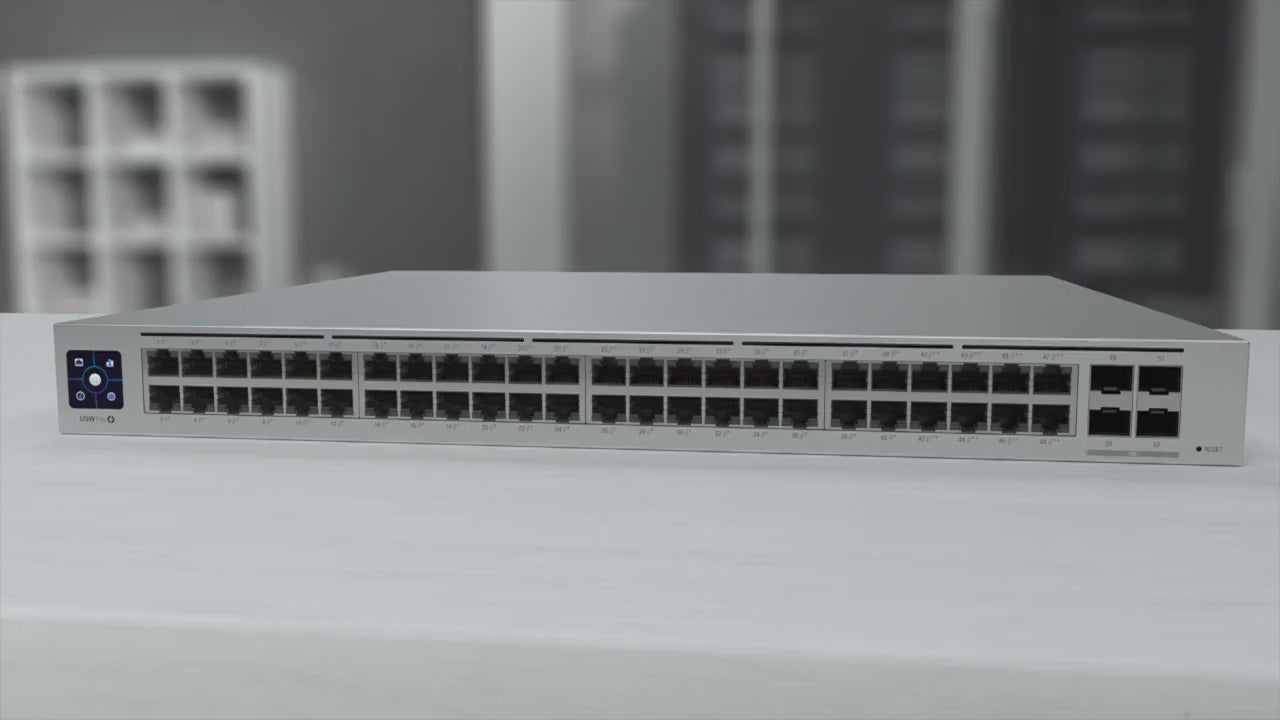 Switch-Ubiquiti-UniFi-USW-PRO-48-POE-48-Puertos-1G-(40 PoE+, 8 PoE++) + 4-SFP+10G-Layer-3-600W-PoE-Montaje-en-Rack
