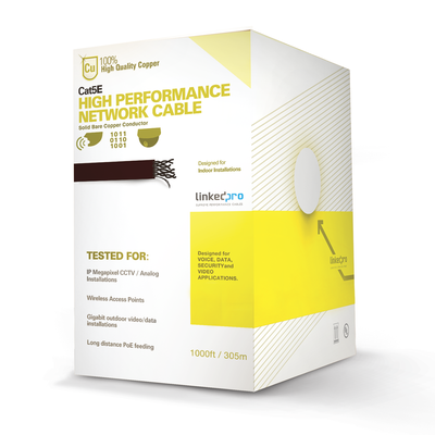 Bobina de Cable LinkedPro PRO-CAT-5E-W 305 m Cat 5e Interior