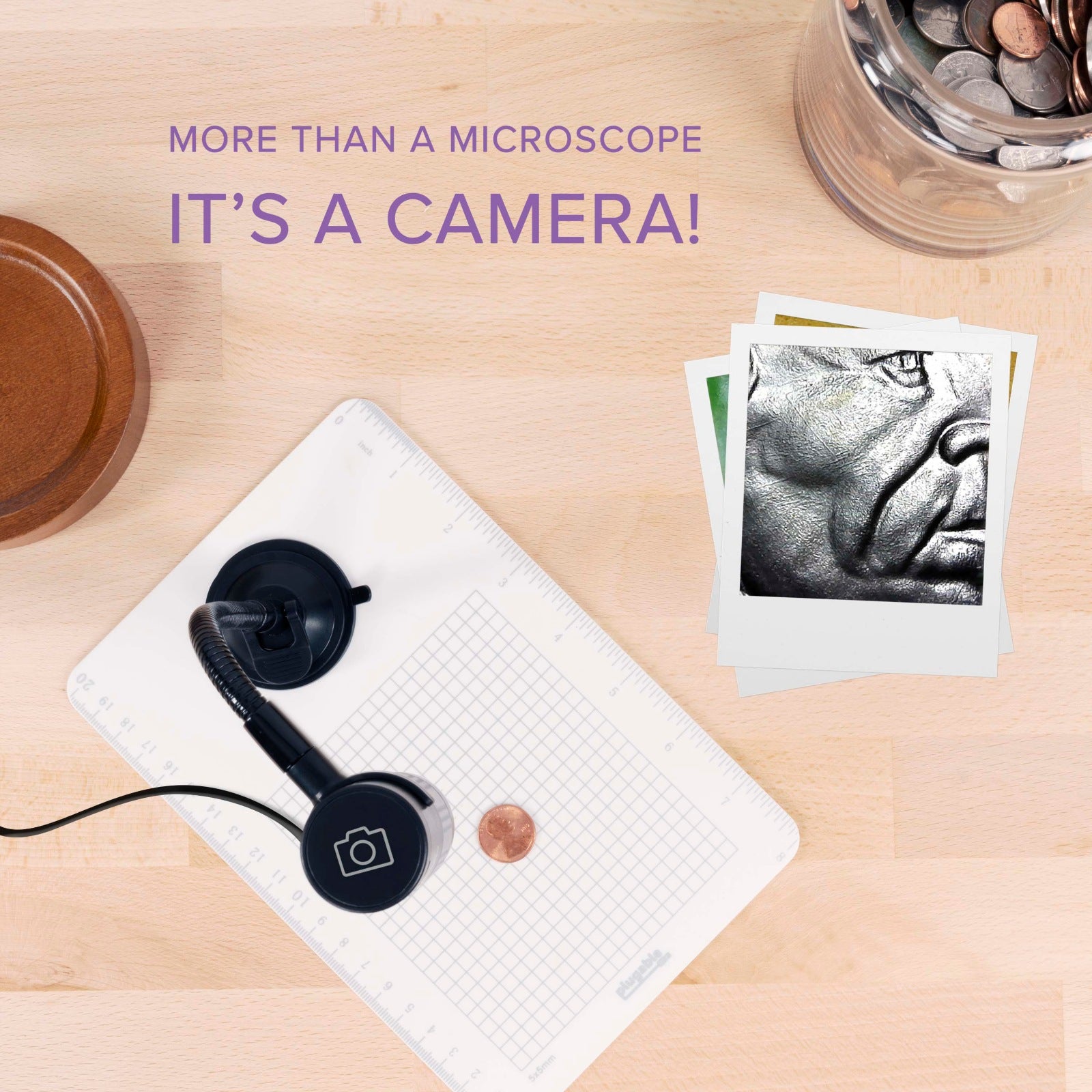 Proyector Plugable USB 2.0 Digital Microscope w/ Flexible Arm Observation Stand- - vista 4
