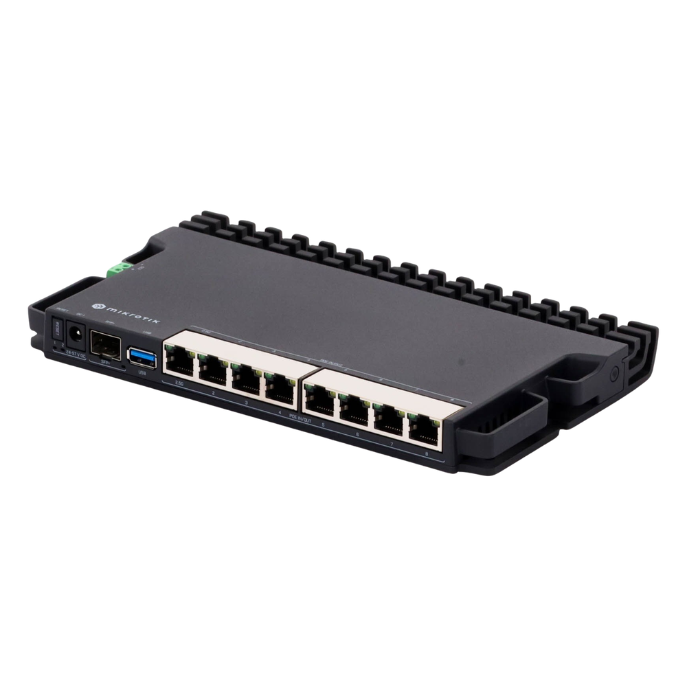 RB5009UPr+S+IN 8 puertos PoE in Mikrotik RB5009UPR+S+IN