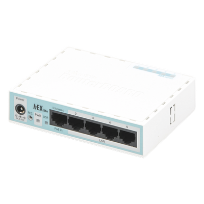 RouterBoard Mikrotik RB750R2 hEX lite 5 puertos