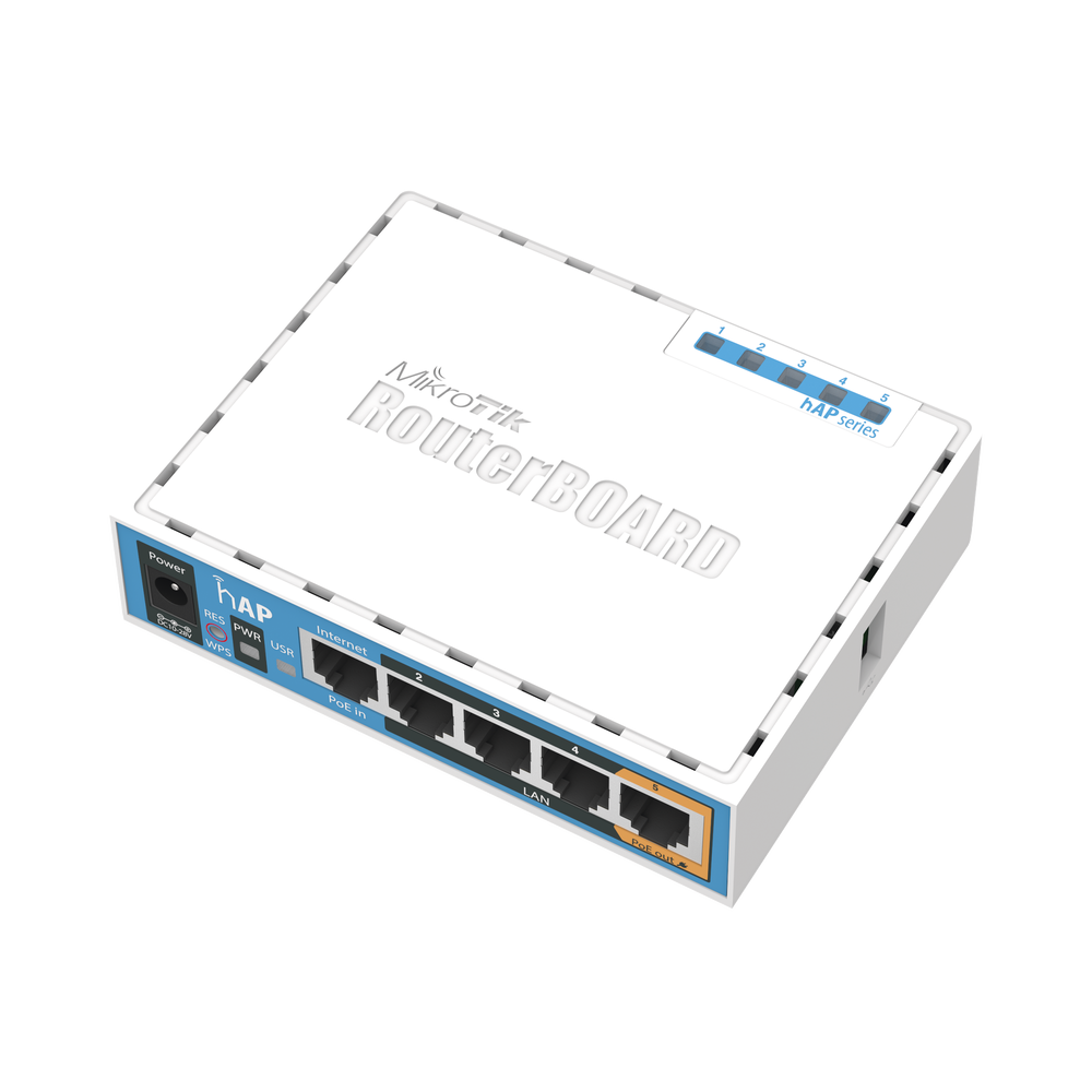 Punto de Acceso Mikrotik RB951UI-2ND hAP 4 puertos