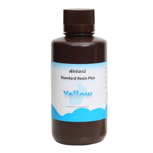 Resina 3D Inland Estándar Amarillo 1.0 kg — vista frontal