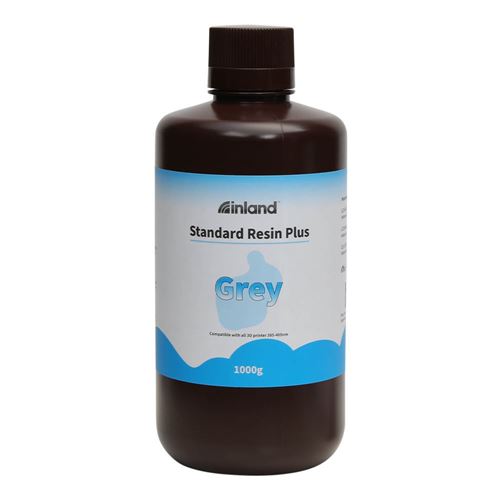 Resina 3D Inland Estándar Gris 1.0 kg — vista frontal