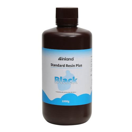 Resina 3D Inland Estándar Negro 1.0 kg — vista frontal