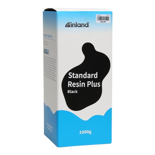 Resina 3D Inland Estándar Negro 1.0 kg — vista en diagonal