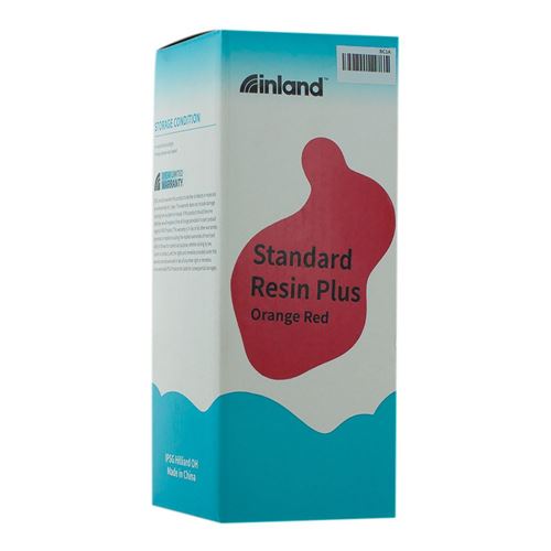 Resina 3D Inland Estándar Rojo anaranjado 1.0 kg — vista en diagonal