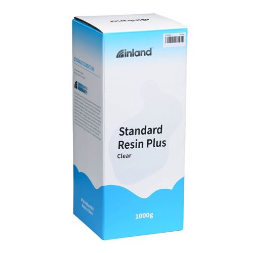 Resina 3D Inland Estándar Transparente 1.0 kg — vista en diagonal