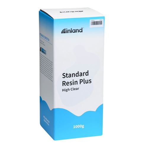 Resina 3D Inland Estándar Transparente extra 1.0 kg — vista en diagonal