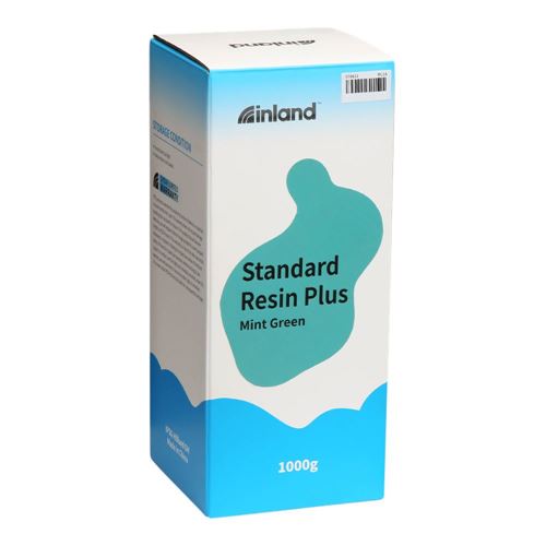 Resina 3D Inland Estándar Verde menta 1.0 kg — vista en diagonal