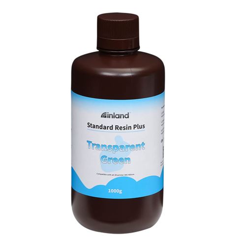 Resina 3D Inland Estándar Verde transparente 1.0 kg — vista frontal