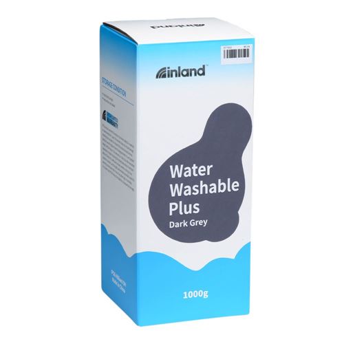 Resina 3D Inland Lavable con Agua Plus Gris oscuro 1.0 kg — vista en diagonal