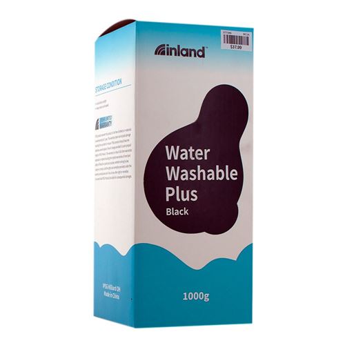 Resina 3D Inland Lavable con Agua Plus Negro 1.0 kg — vista en diagonal