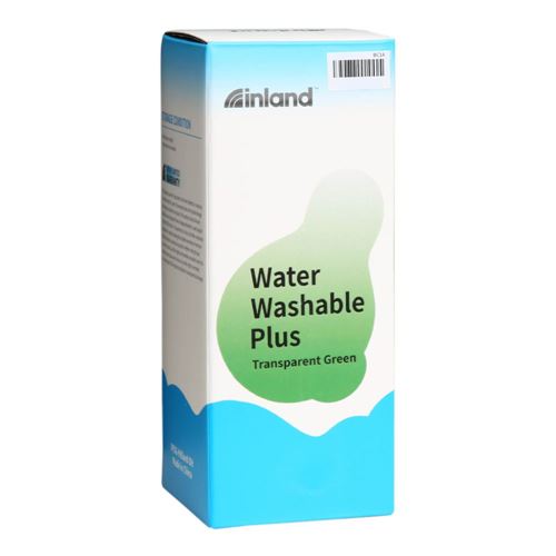 Resina 3D Inland Lavable con Agua Plus Verde transparente 1.0 kg — vista en diagonal