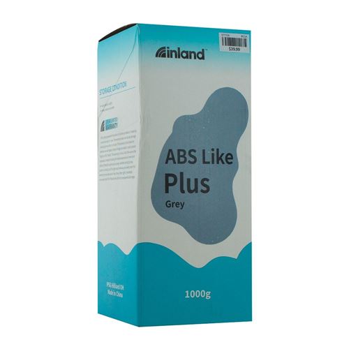 Resina 3D Inland Tipo ABS Plus Gris 1.0 kg — vista en diagonal